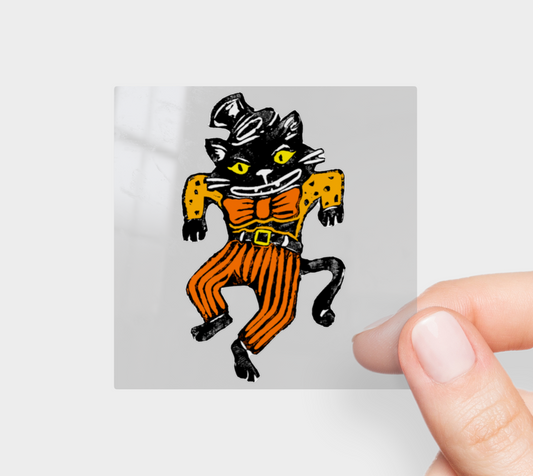 Sapphorica Creations Dancing Kitty Permanent Sticker
