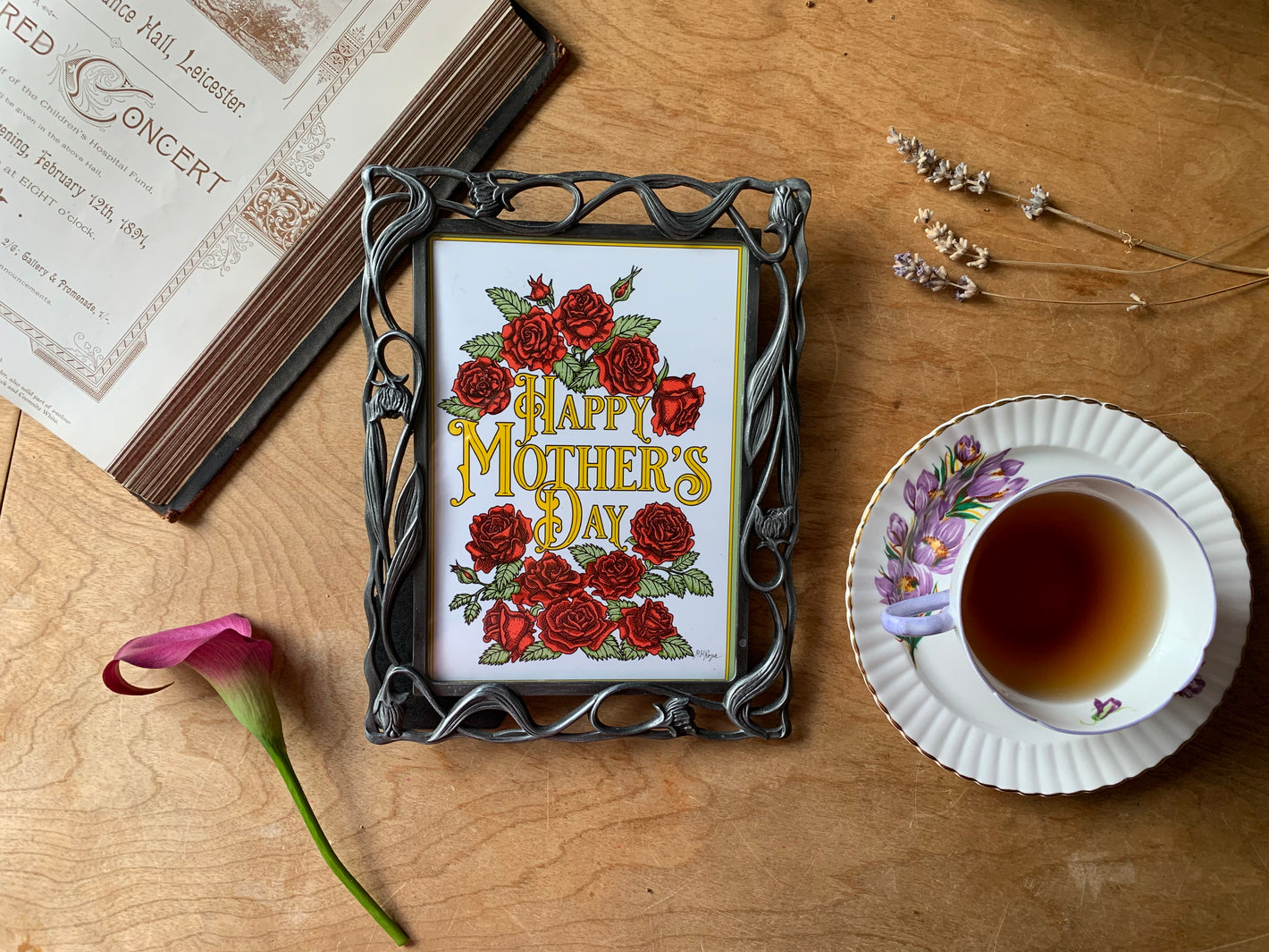Sapphorica Creations Hand-Illustrated Mother's Day Art Card