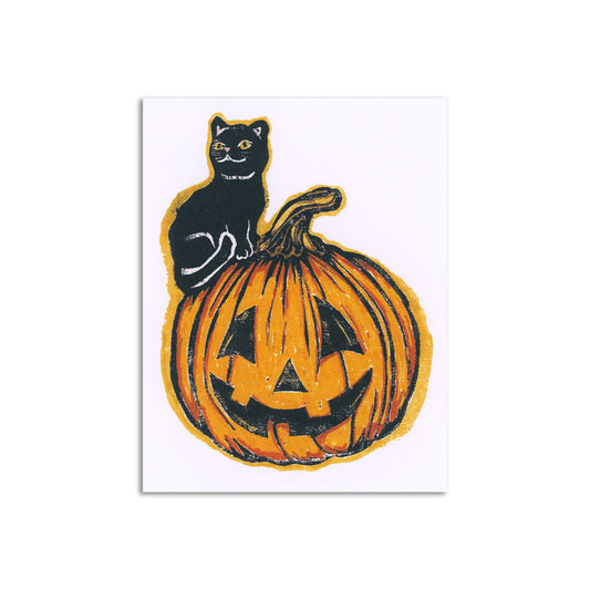 Sapphorica Creations Cat Pumpkin Art Card