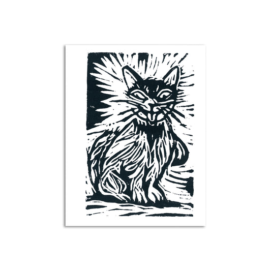 Sapphorica Creations Creepy Cat Art Card