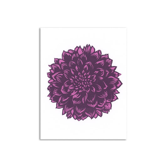 Sapphorica Creations Fuschia Dahlia Art Card