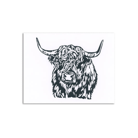 Sapphorica Creations Highland Steer Art Card