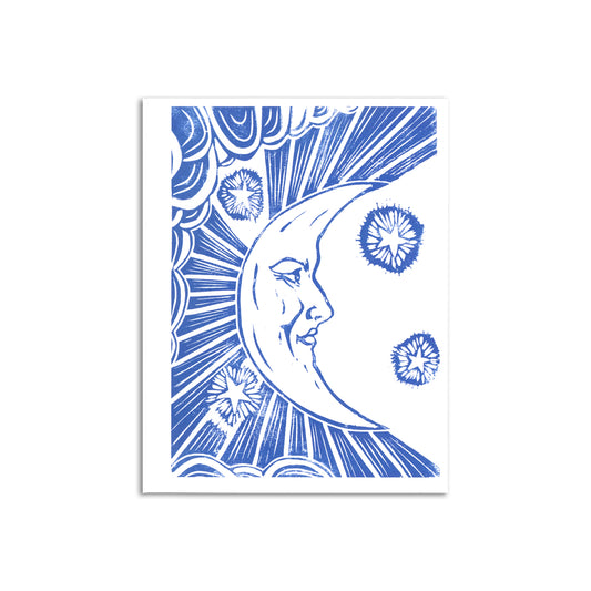 Sapphorica Creations Moon Man Art Card