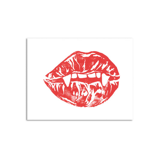 Sapphorica Creations Red Vampire Lips Art Card