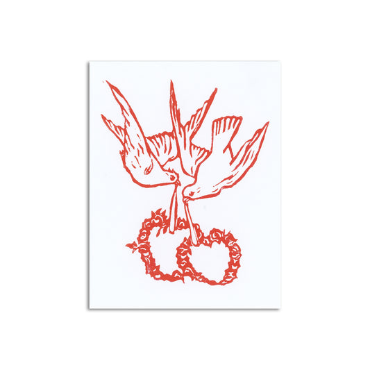 Sapphorica Creations- Dove Hearts Art Card - Sapphorica Creations 
