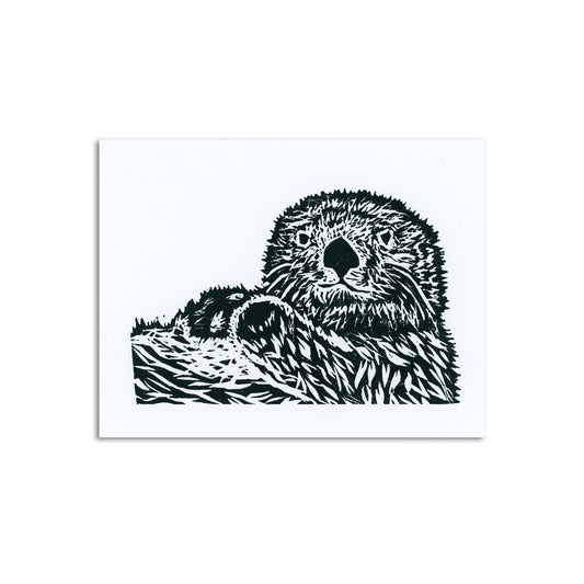 Sapphorica Creations Sea Otter Art Card - Sapphorica Creations 