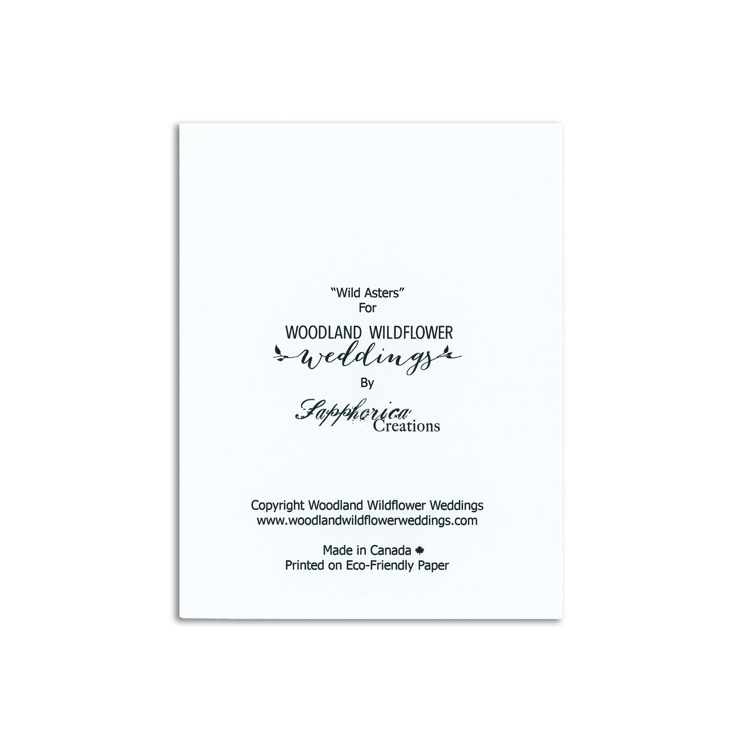 Woodland Wildflower x Sapphorica Creations- Wild Asters Art Card - Sapphorica Creations 