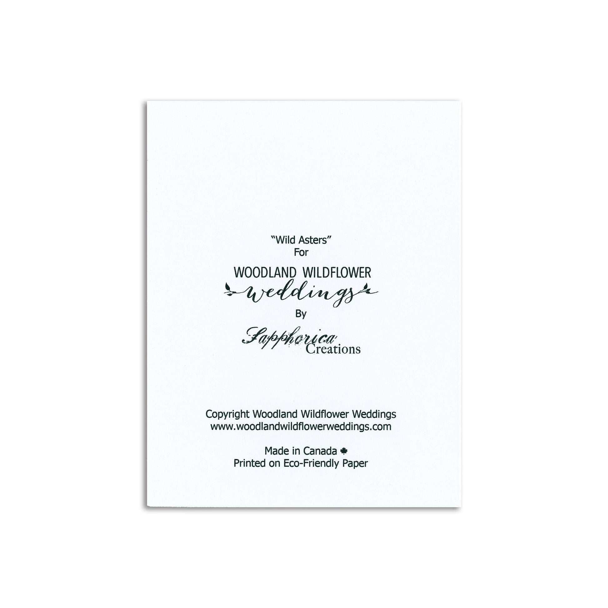 Woodland Wildflower x Sapphorica Creations- Wild Asters Art Card - Sapphorica Creations 