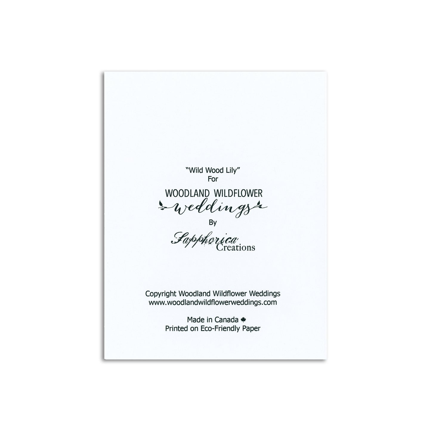 Woodland Wildflower x Sapphorica Creations- Wild Wood Lily Art Card - Sapphorica Creations 