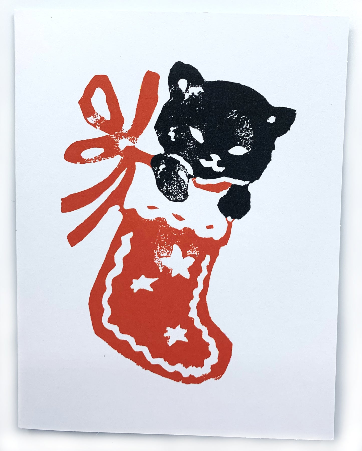 Sapphorica Creations Cat Stocking Art Card - Sapphorica Creations 