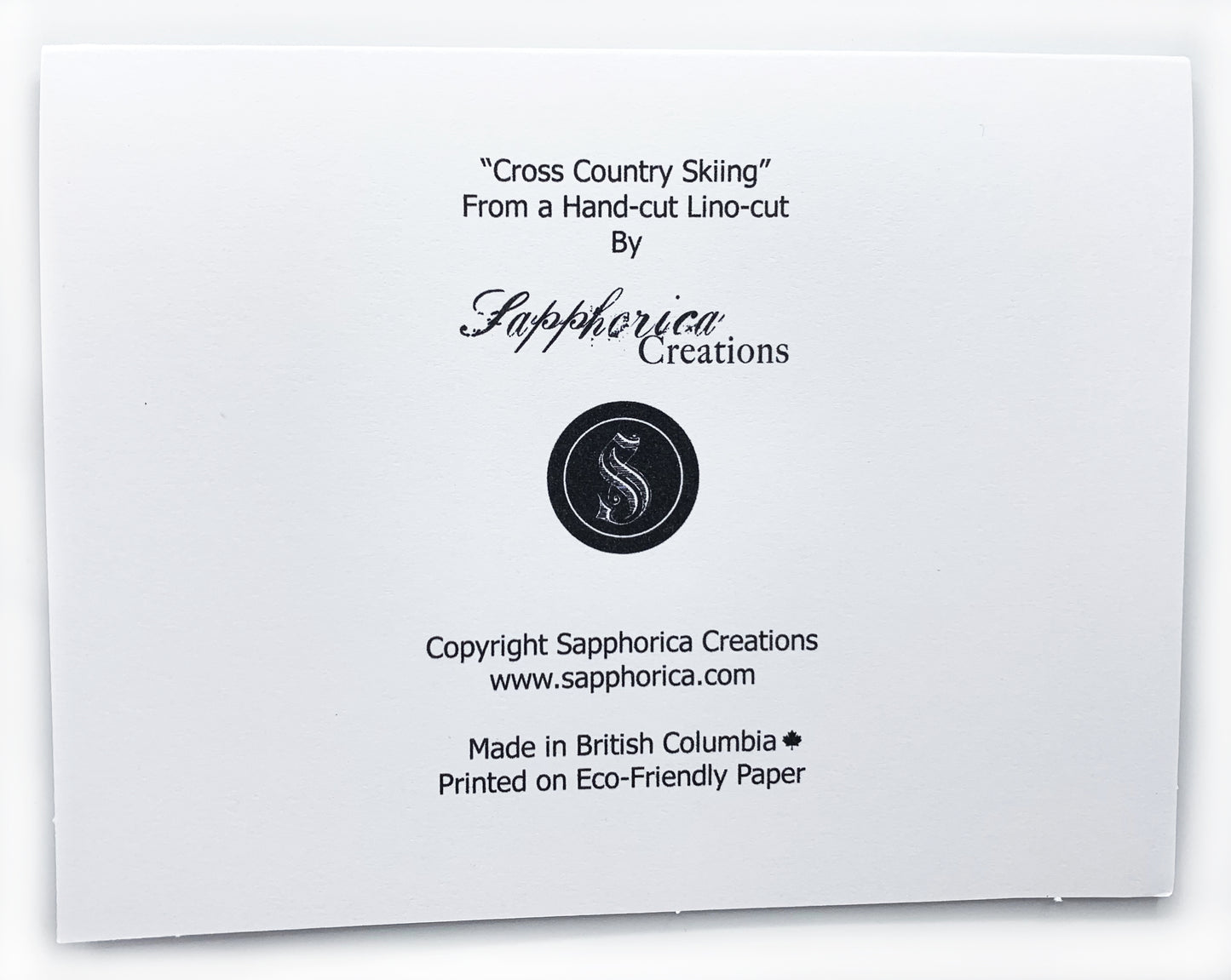 Sapphorica Creations Cross Country Skiing Art Card - Sapphorica Creations 