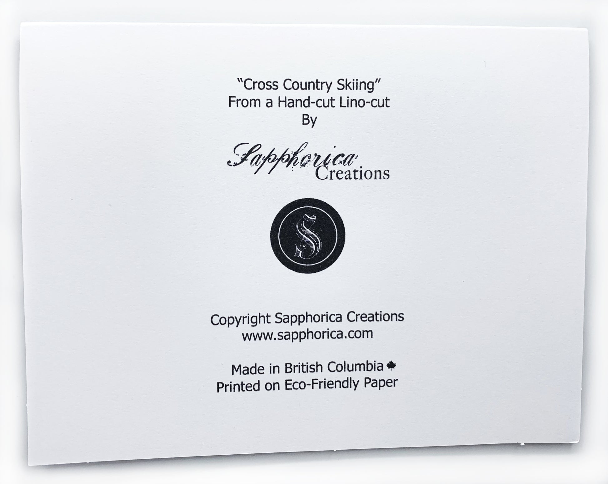 Sapphorica Creations Cross Country Skiing Art Card - Sapphorica Creations 