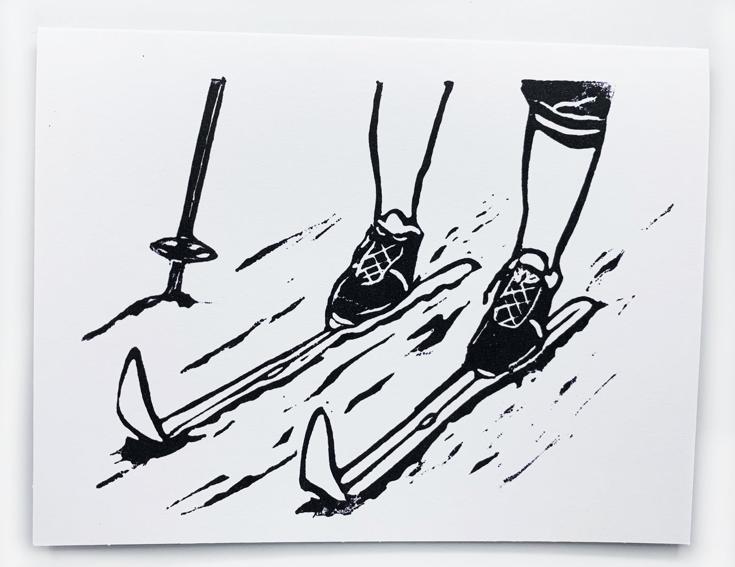 Sapphorica Creations Cross Country Skiing Art Card - Sapphorica Creations 