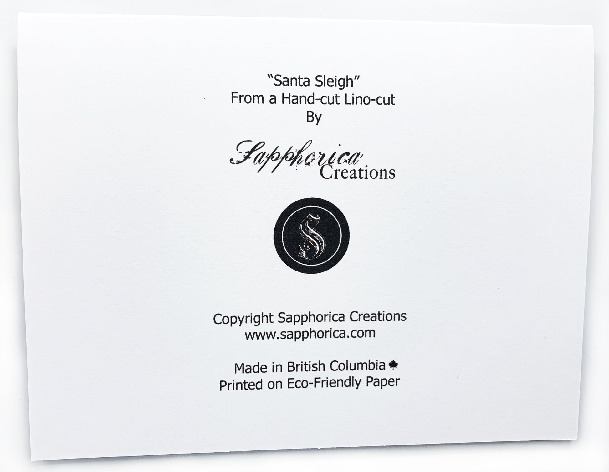 Sapphorica Creations Santa Sleigh Art Card - Sapphorica Creations 