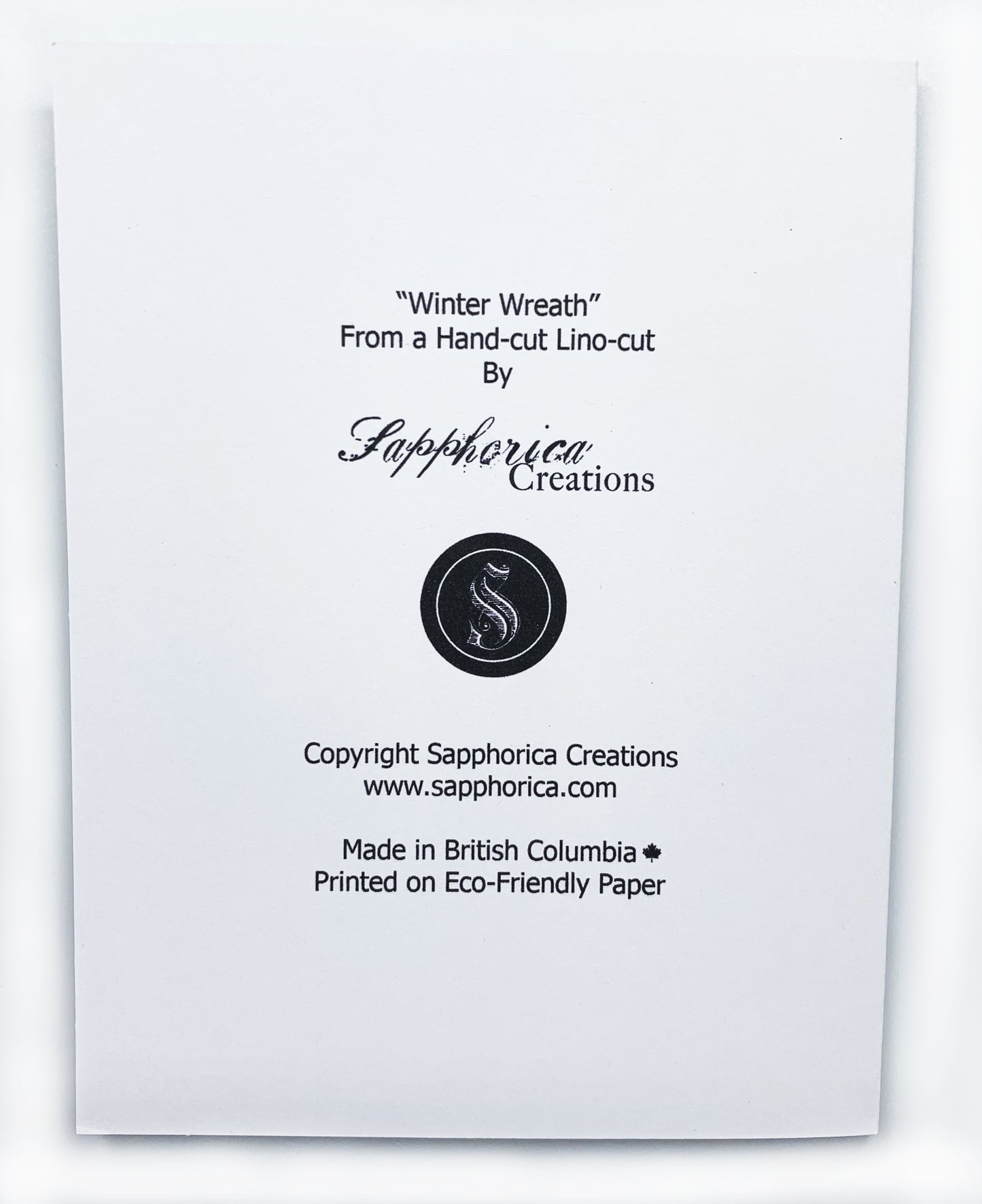 Sapphorica Creations Winter Wreath Art Card - Sapphorica Creations 