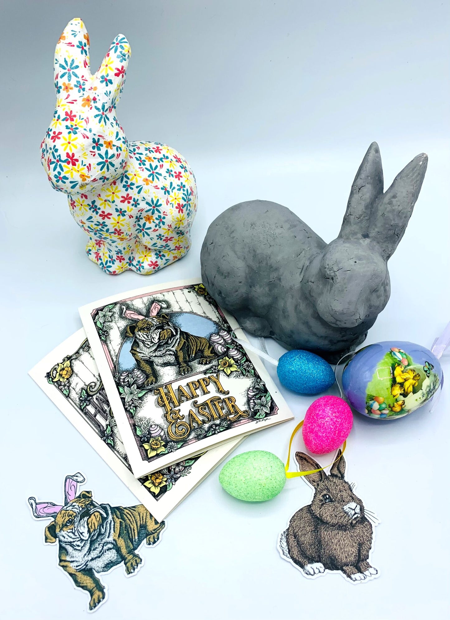 Sapphorica Creations- Phillip the Easter Bulldog Art Card
