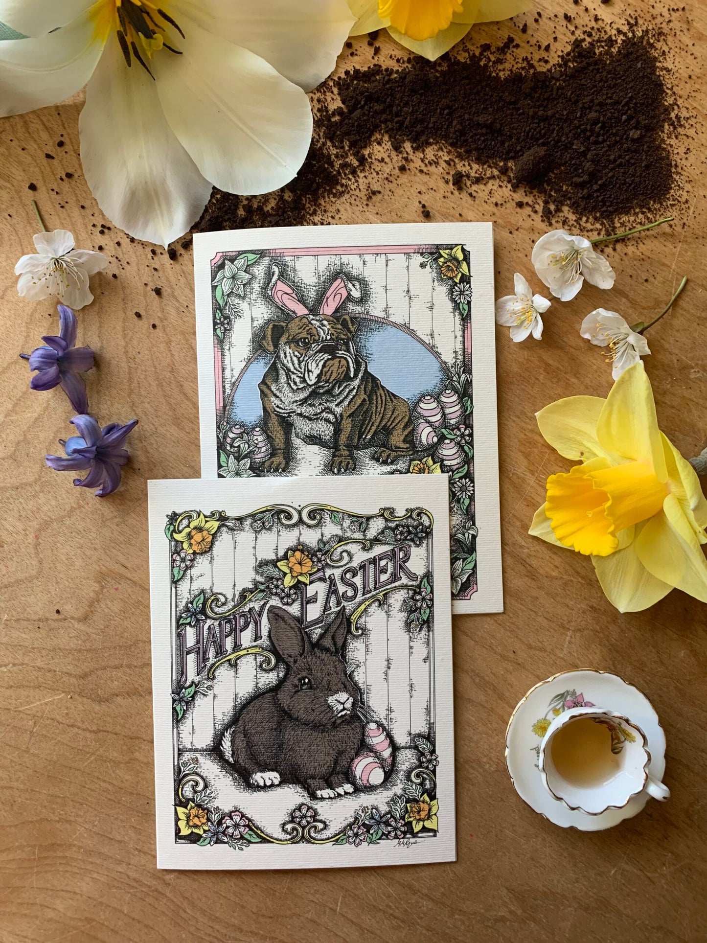 Sapphorica Creations- Vintage Easter Bunny Bundle Art Cards