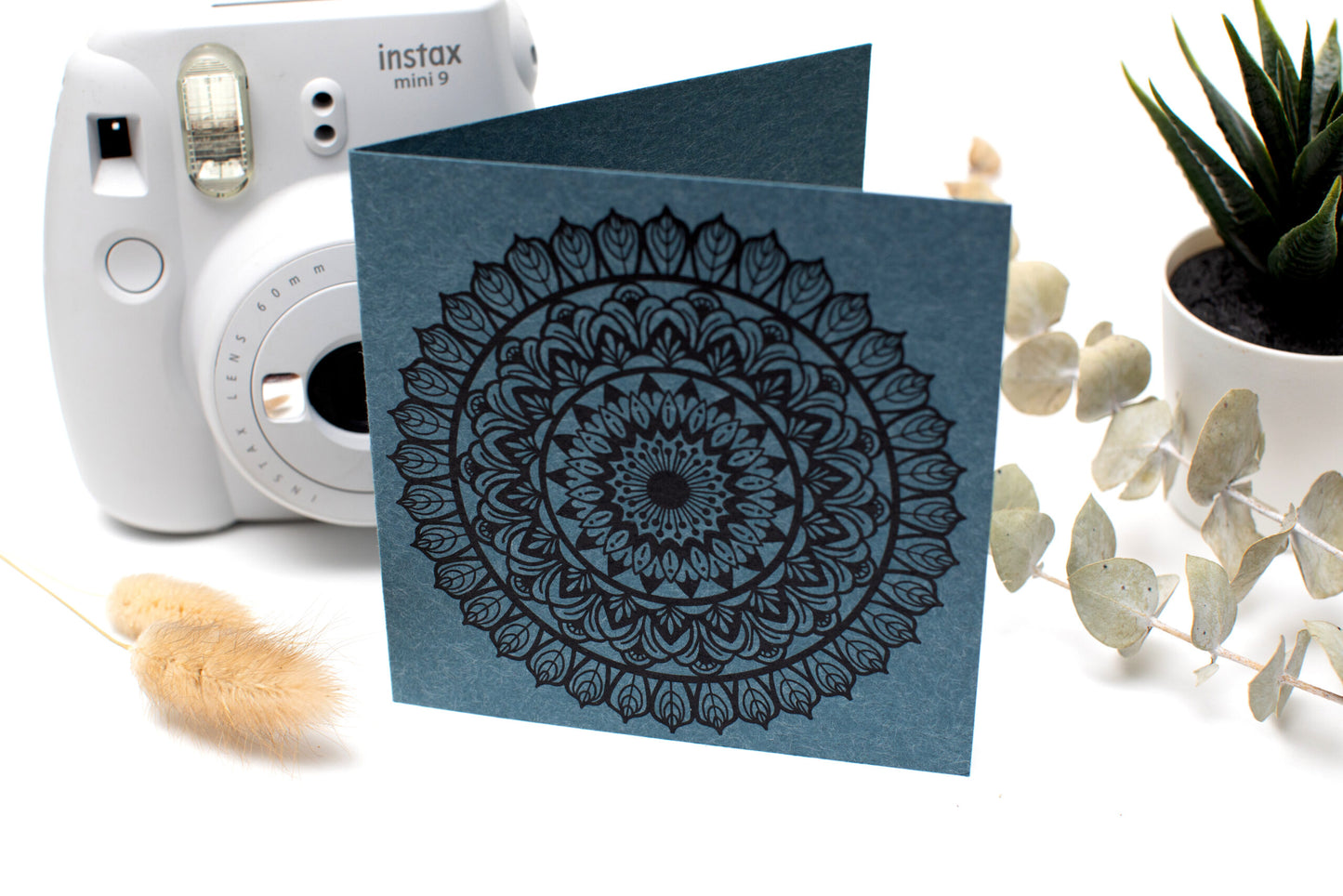 Sapphorica Creations- Mandala Lotus Ink illustrated Art Card