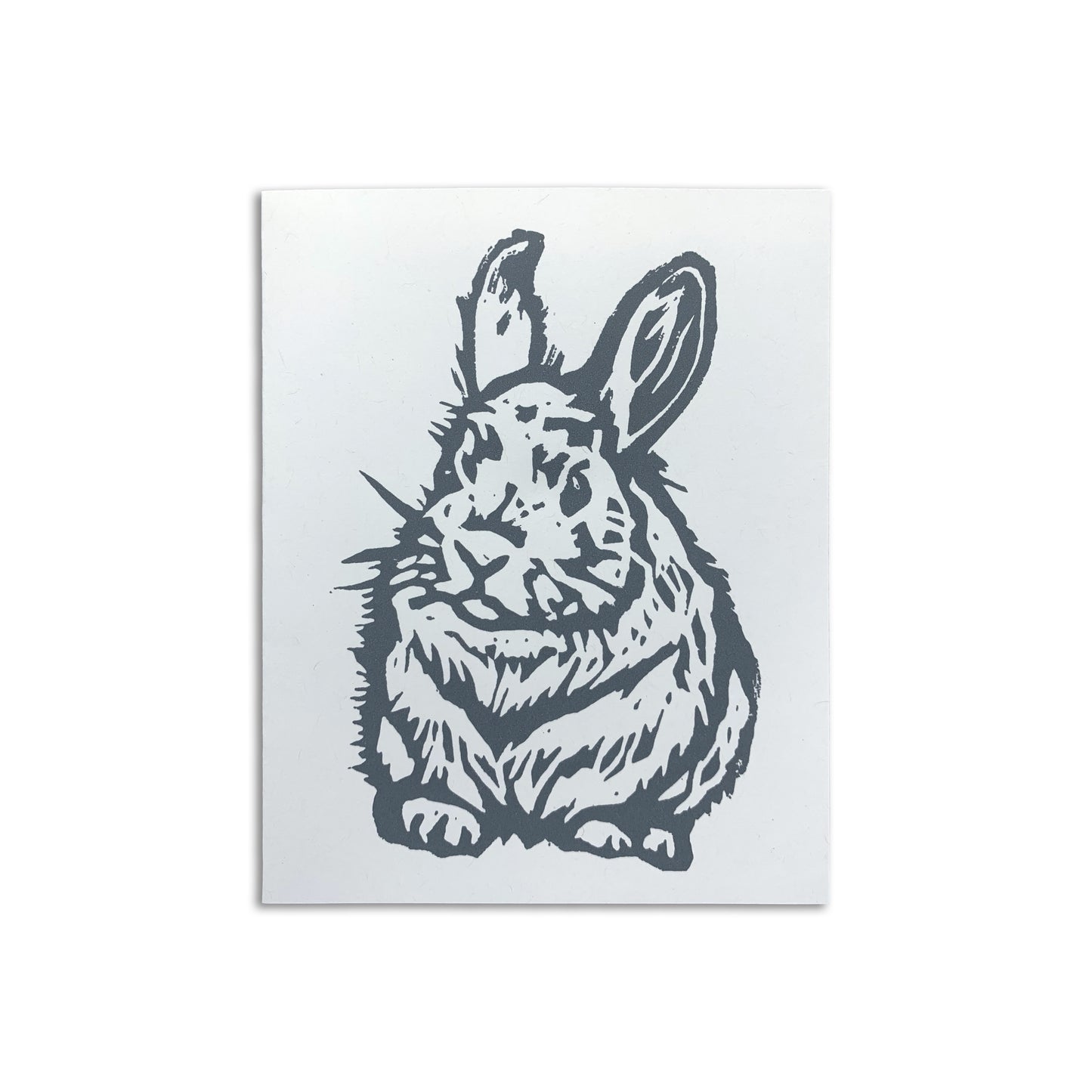 Sapphorica Creations- Grey Bunny Art Card - Sapphorica Creations 