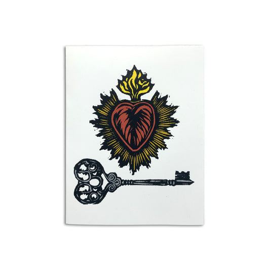 Sapphorica Creations- Heart Key Art Card - Sapphorica Creations 