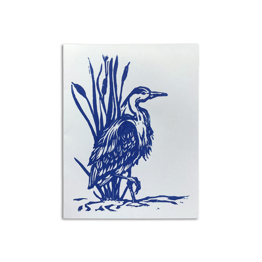 Sapphorica Creations- Blue Heron Art Card - Sapphorica Creations 