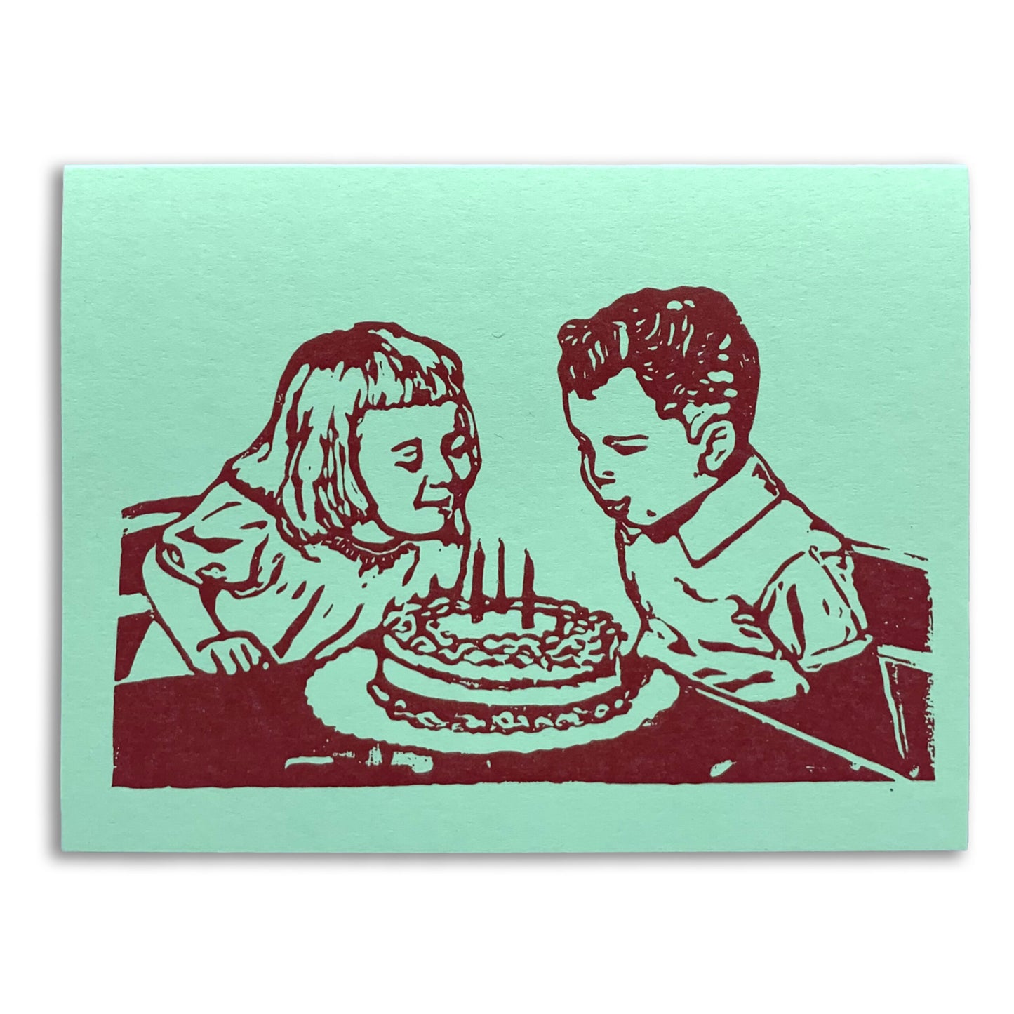 Sapphorica Creations- 50's Birthday Kids- Linocut Art Card Box Set