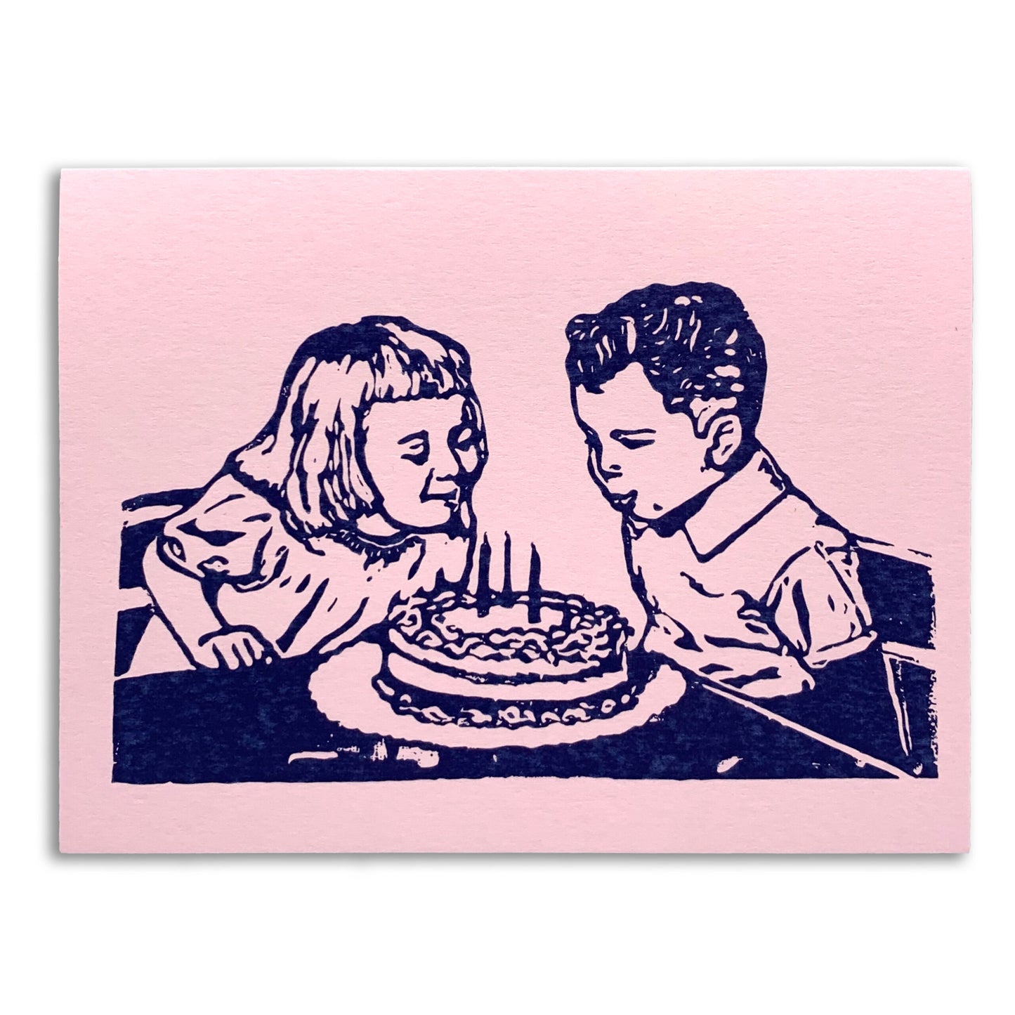 Sapphorica Creations- 50's Birthday Kids- Linocut Art Card Box Set