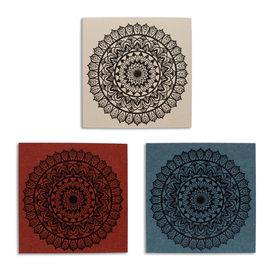 Sapphorica Creations- Mandala Lotus Ink Illustrated Art Card - Sapphorica Creations 
