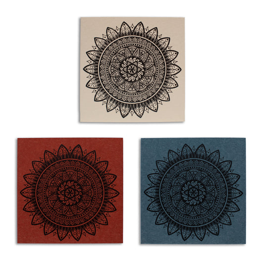 Sapphorica Creations- Mandala Sunflower Ink Illustrated Art Card - Sapphorica Creations 