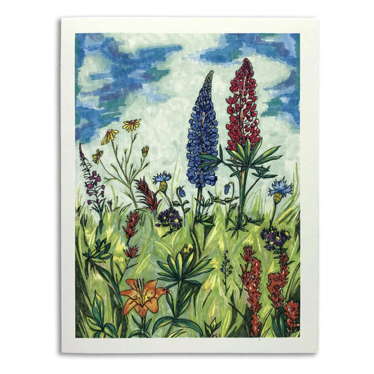 Sapphorica Creations- Wildflower Hand-illustrated Art Card