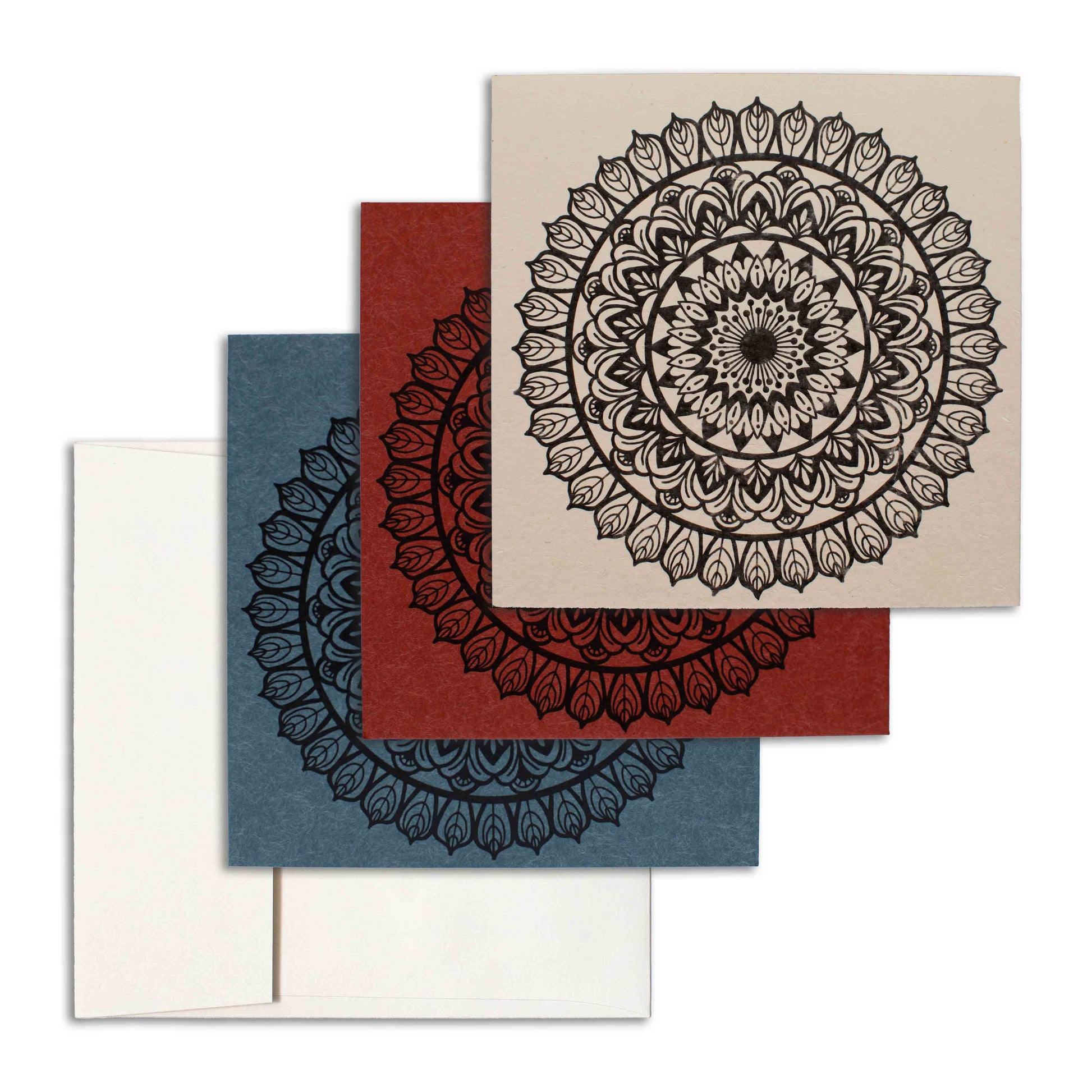 Sapphorica Creations- Mandala Lotus Ink Illustrated Art Card - Sapphorica Creations 