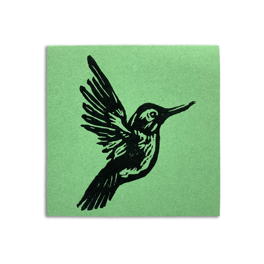 Sapphorica Creations- Woodland + Wildflower Hummingbird Art Card
