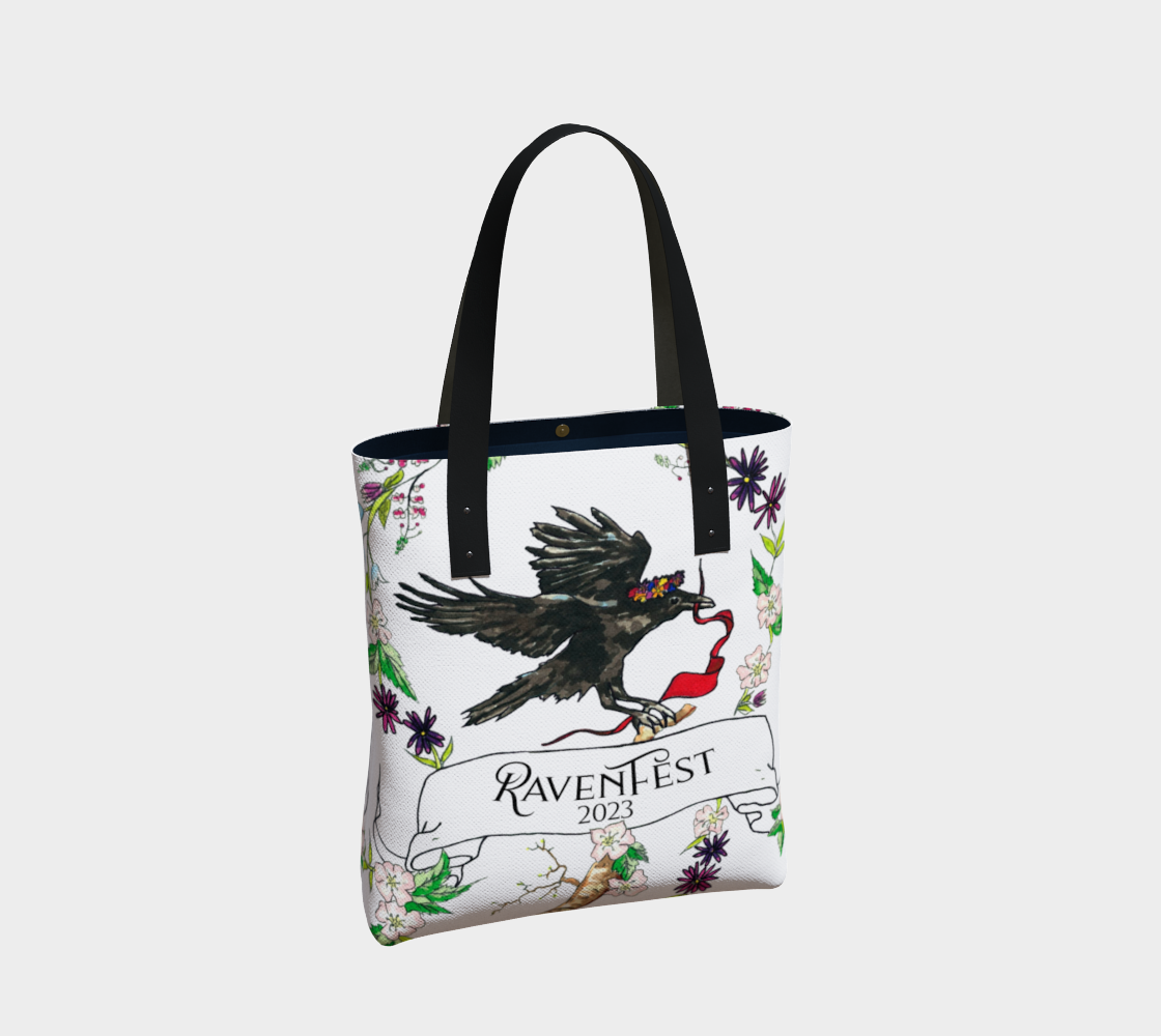 Woodland Wildflower RavenFest 2023 Tote x Sapphorica Creations - Sapphorica Creations 